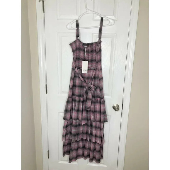 Likely Paretti Plaid maxi tier dress size 10 - Picture 8 of 12